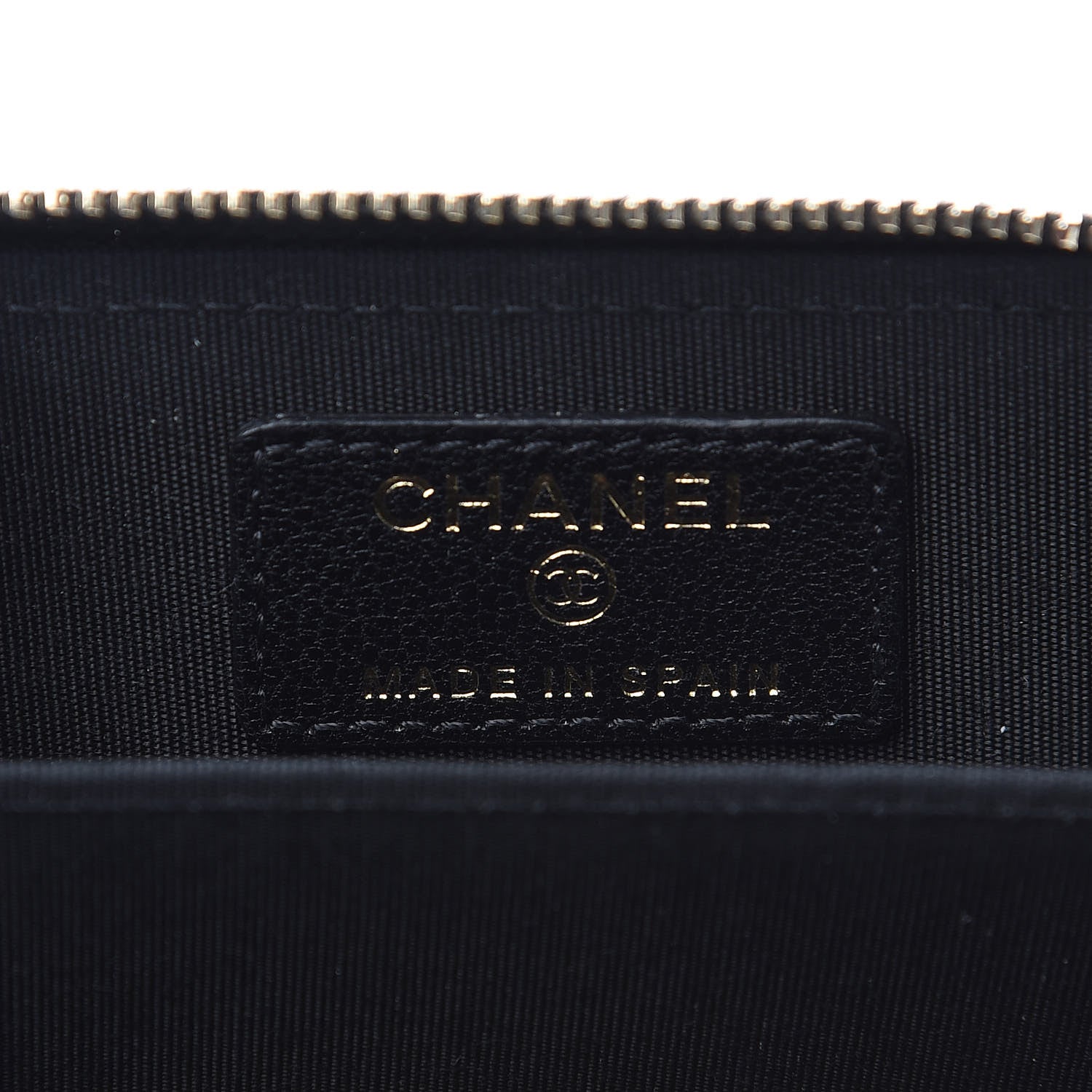 Chanel Goatskin Quilted Chanel 19 Zip Around Coin Purse Wallet Black 5 of 8