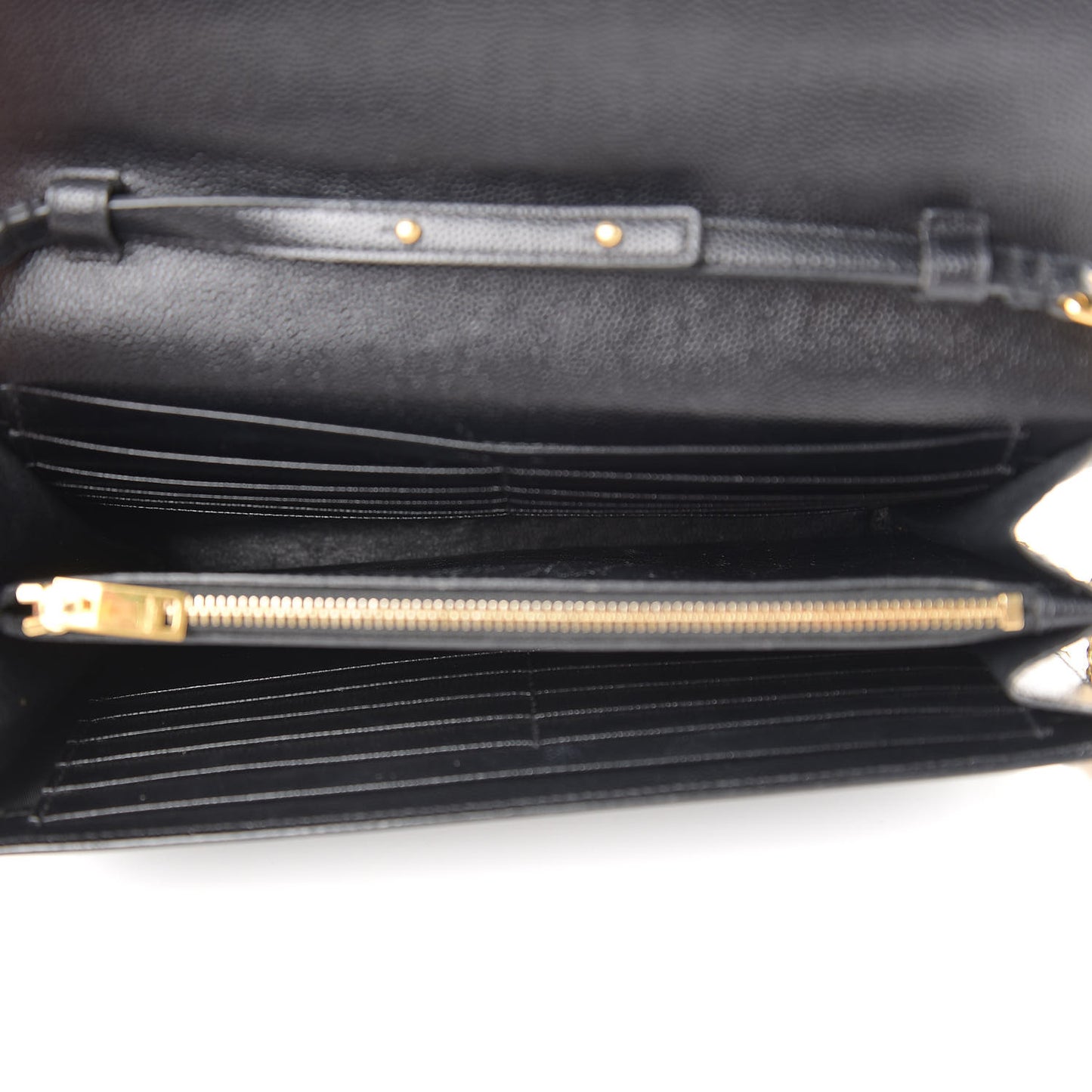 Grain De Poudre Star Studded Monogram Wallet on Chain Black