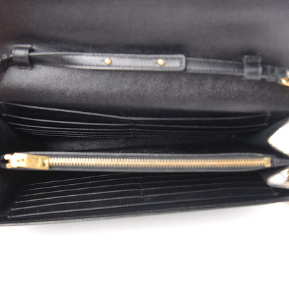 Saint Laurent Grain De Poudre Star Studded Monogram Wallet on Chain Black 5 of 12
