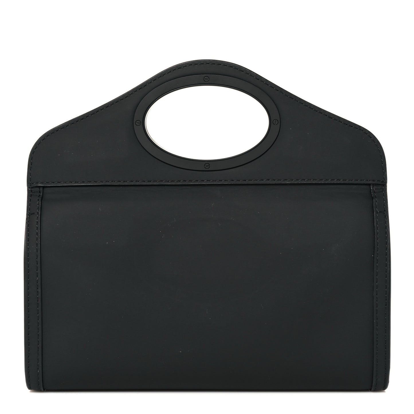 Rubberised Cotton Foldover Pocket Bag Black