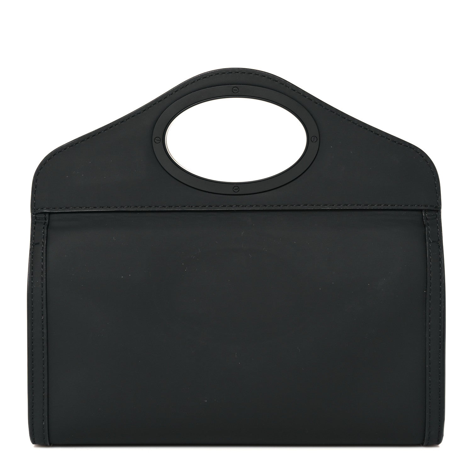 Burberry Rubberised Cotton Foldover Pocket Bag Black 10 of 12