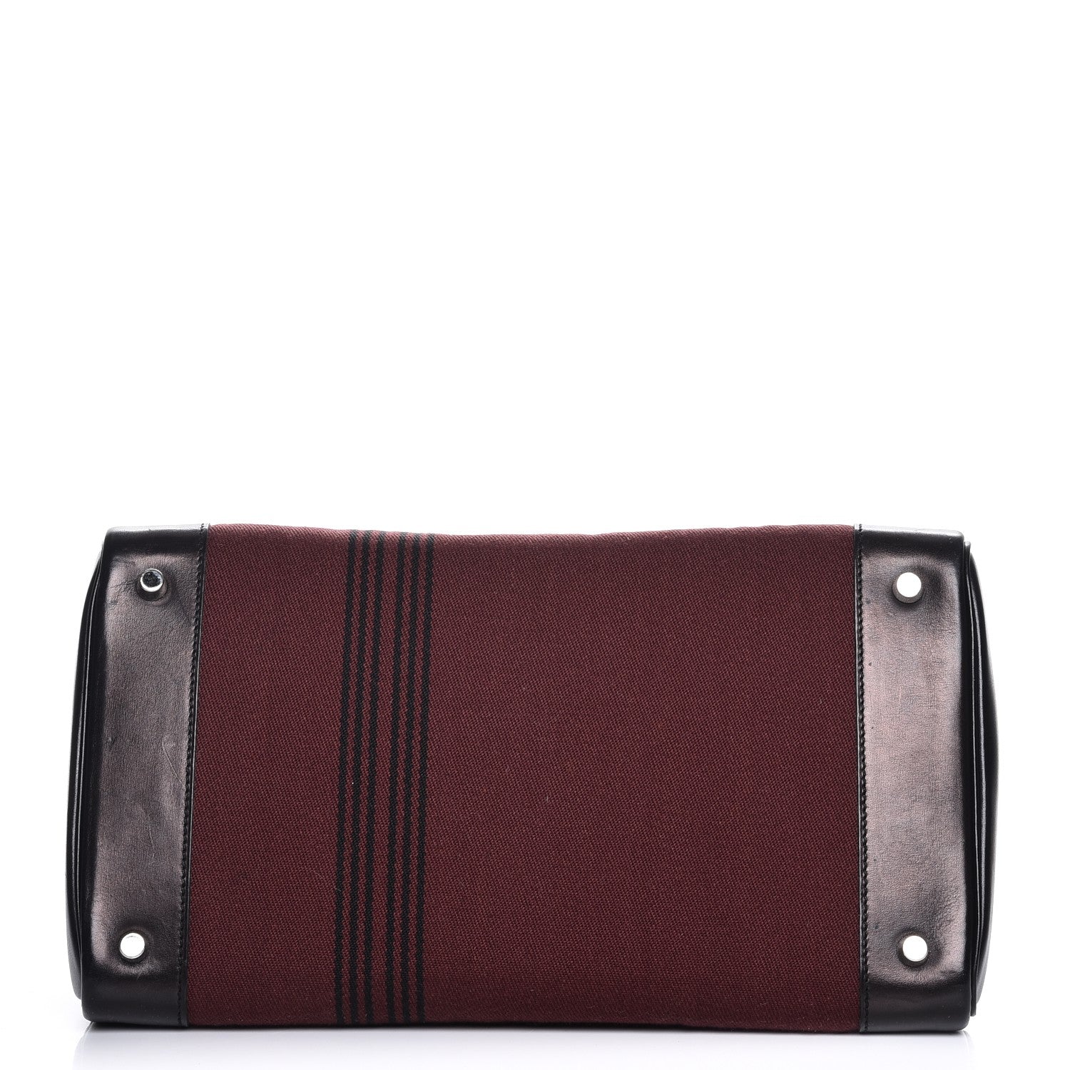 Hermes Toile Box Potamus Birkin 35 Black Rouge H 6 of 24