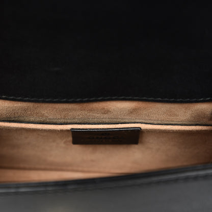 Gucci Calfskin Mini Sylvie Chain Shoulder Bag Black 6 of 7