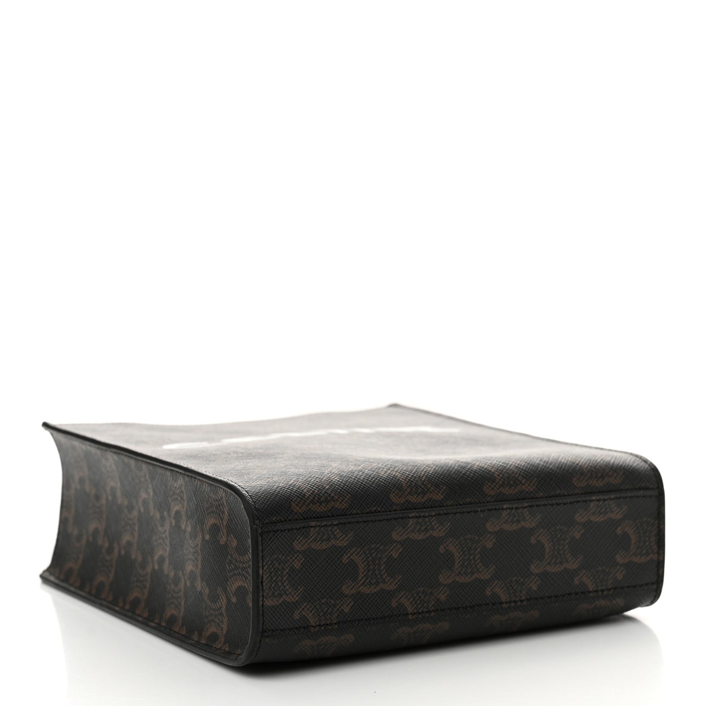 Triomphe Canvas Calfskin Mini Vertical Cabas Tan