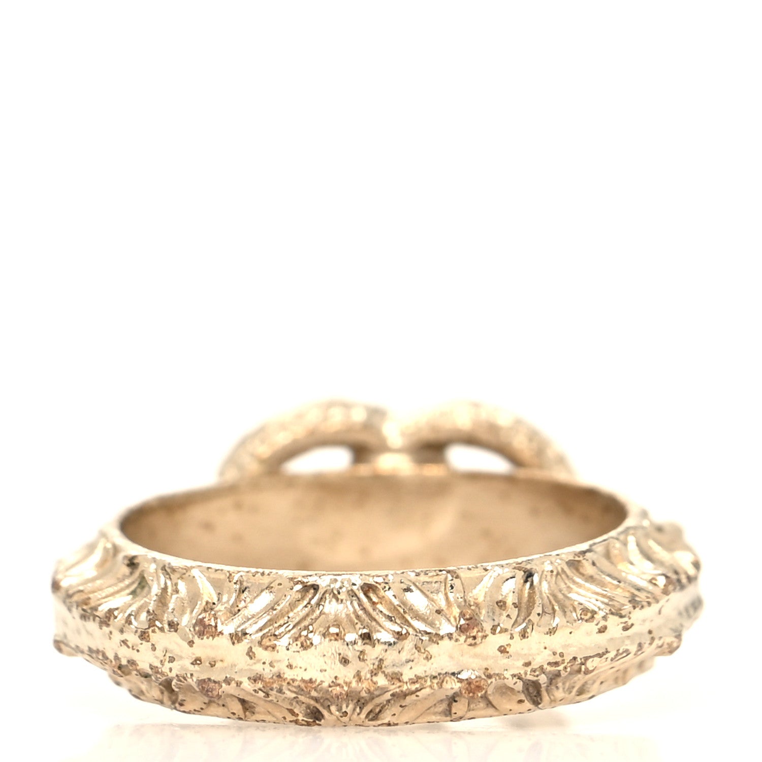 Chanel Metal CC Ring 6.75 Gold 3 of 4