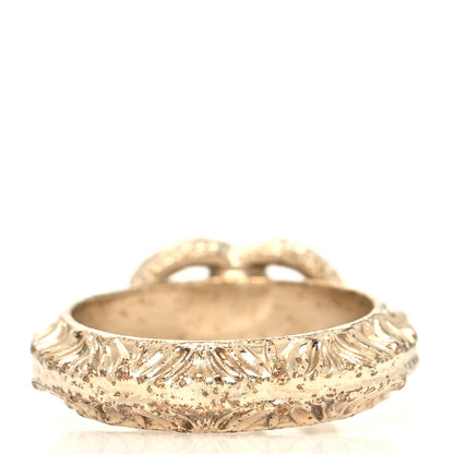 Chanel Metal CC Ring 6.75 Gold 3 of 4