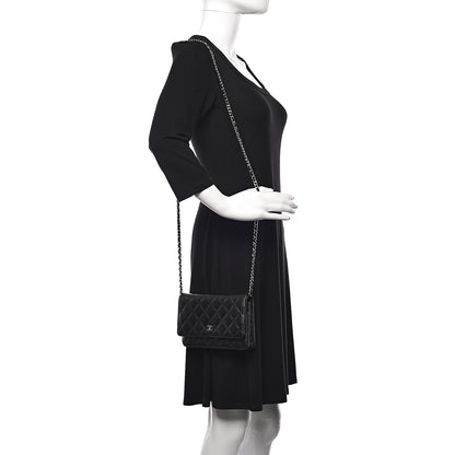 Chanel Caviar Quilted Wallet On Chain WOC Black 2 of 12