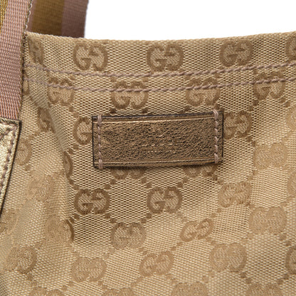 Gucci GG Monogram Medium Web Handle Vertical Tote Pink Gold 8 of 8