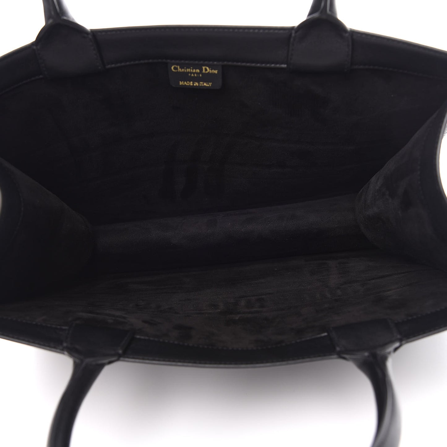 Calfskin Embossed Medium Book Tote Black