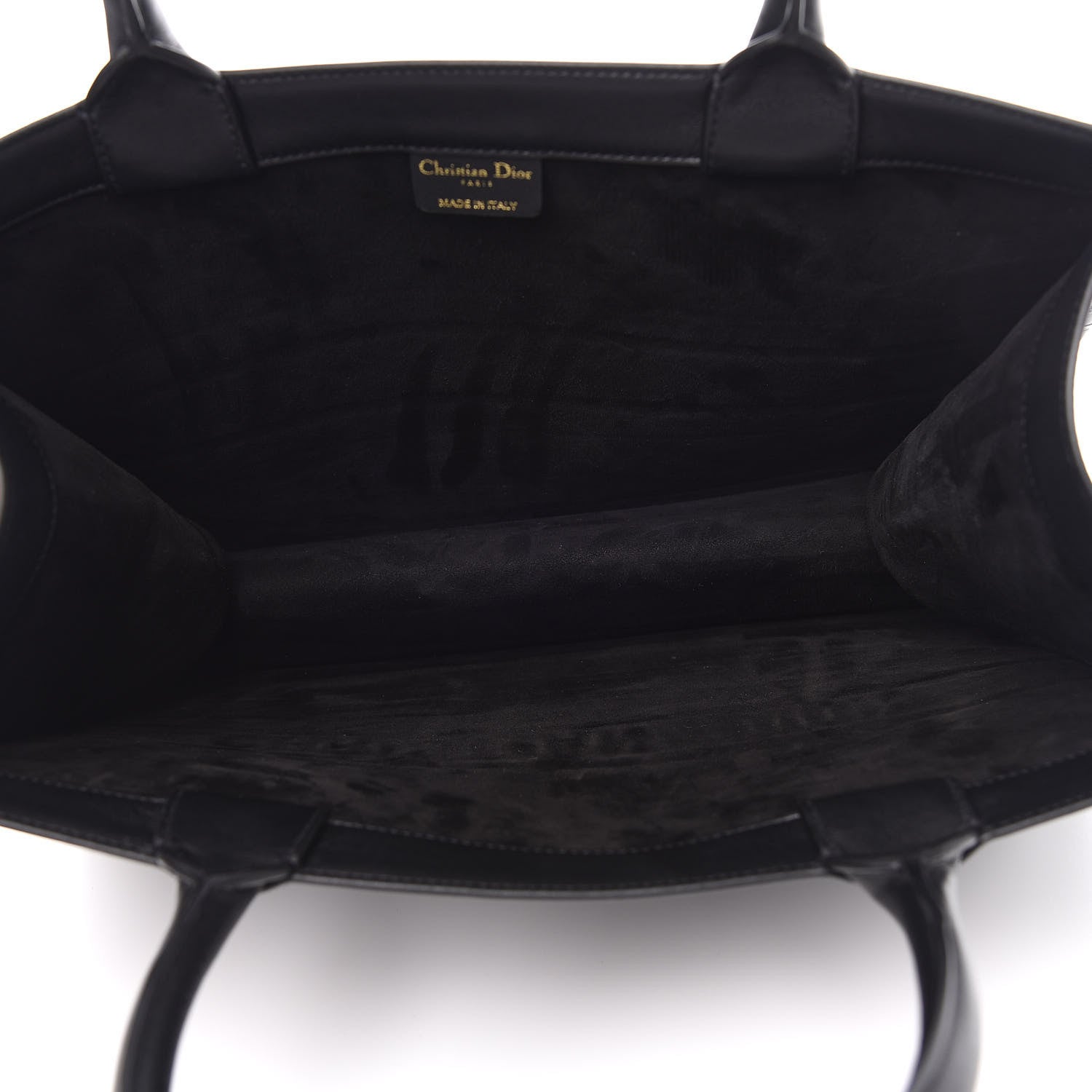 Christian Dior Calfskin Embossed Medium Book Tote Black 5 of 10
