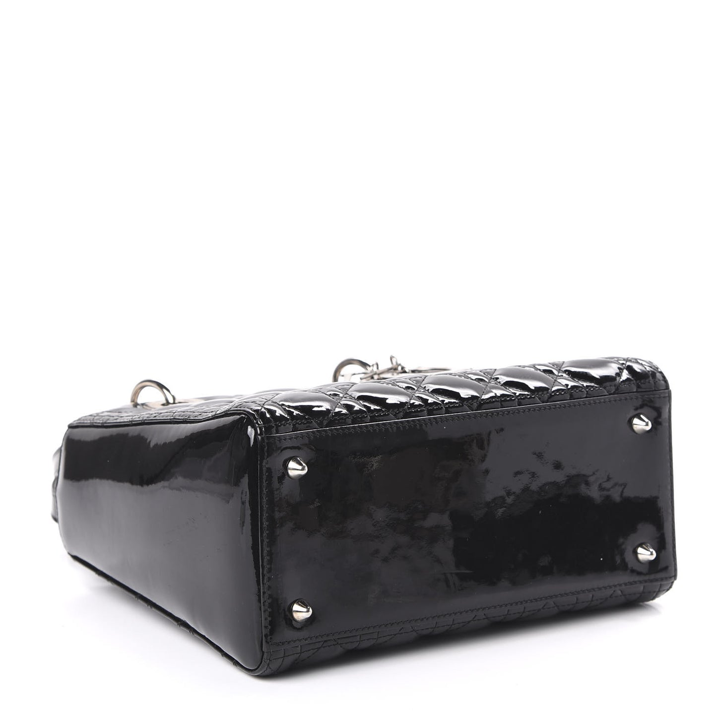 Patent Cannage Medium Lady Dior Black