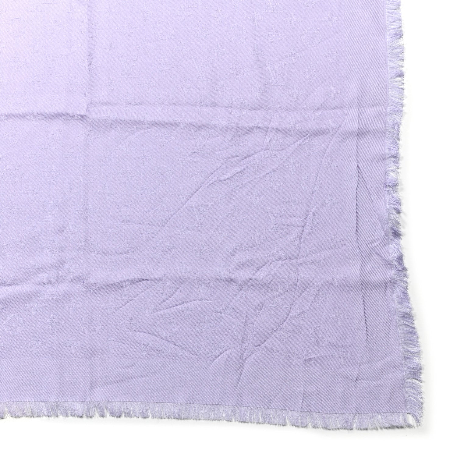 Louis Vuitton Silk Wool Monogram Shawl Lilac 2 of 6