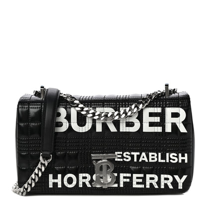 Burberry Patent Quilted Horseferry Print Small Lola Bag Black 1 of 9