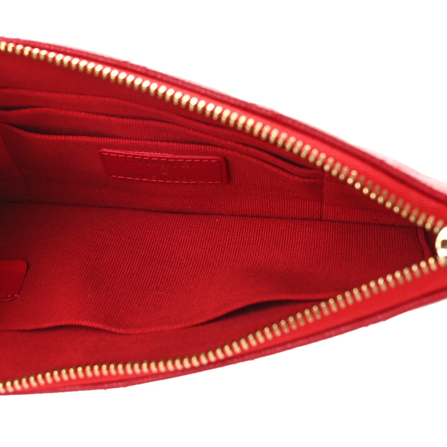 Chanel Caviar Quilted Crystal Enamel Cosmetic Case Red 5 of 10