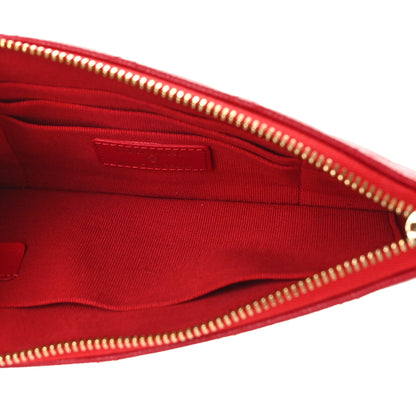 Chanel Caviar Quilted Crystal Enamel Cosmetic Case Red 5 of 10