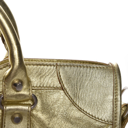 Balenciaga Laminated Agneau Classic Silver Hardware City Gold 9 of 10