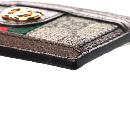 Gucci GG Supreme Monogram Ophidia Card Holder Brown 7 of 9