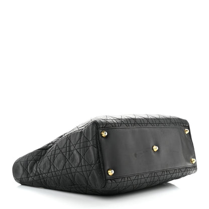 Christian Dior Lambskin Cannage Large Lady Dior Black 4 of 11