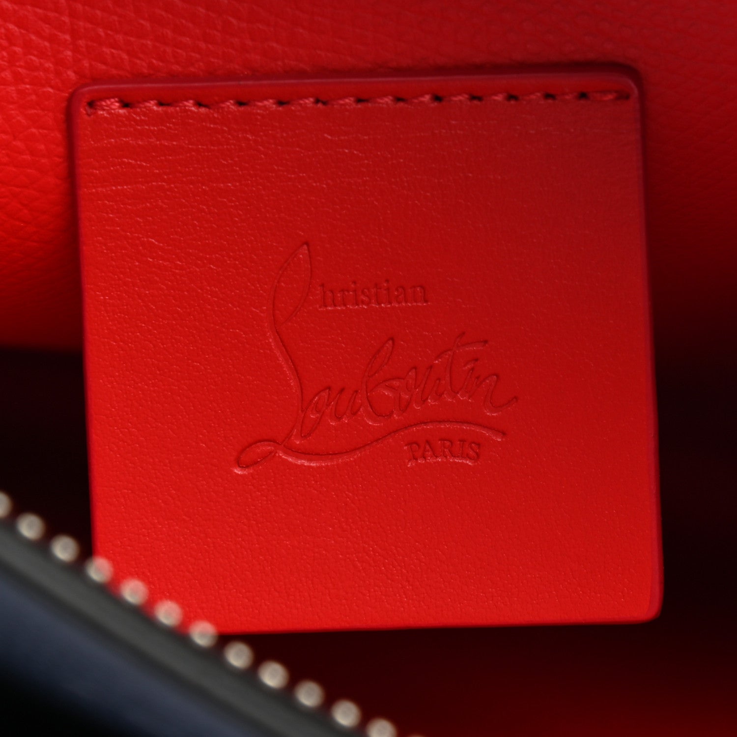 Christian Louboutin Calfskin Studded Skypouch Crossbody Clutch Marine 6 of 7