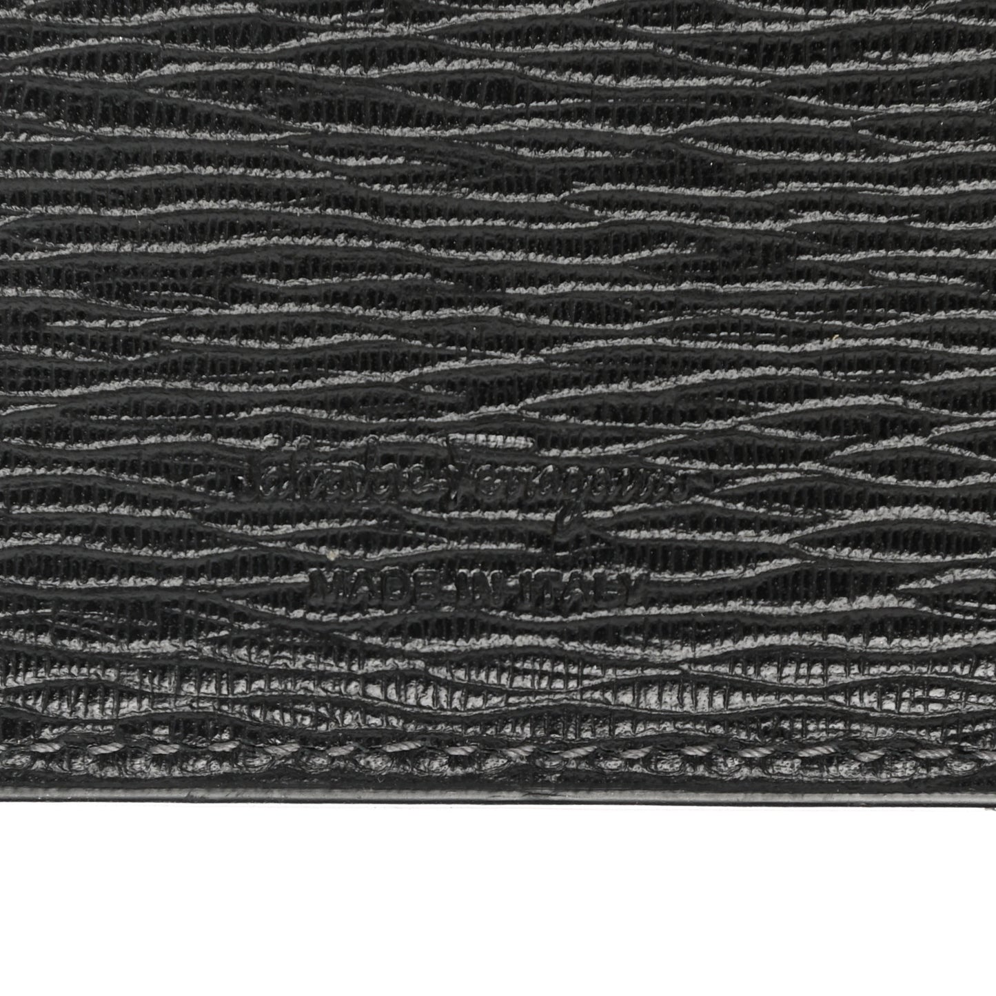 Stamped Calfskin Cardholder Black