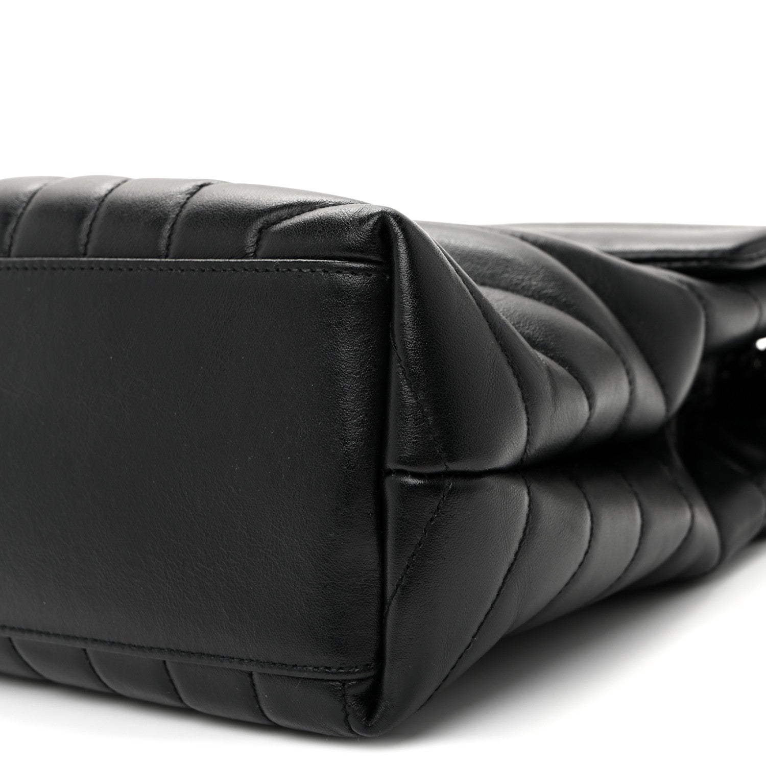 Saint Laurent Calfskin Y Quilted Monogram Monochrome Medium Loulou Chain Satchel Black 11 of 12