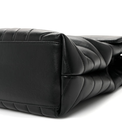 Saint Laurent Calfskin Y Quilted Monogram Monochrome Medium Loulou Chain Satchel Black 11 of 12