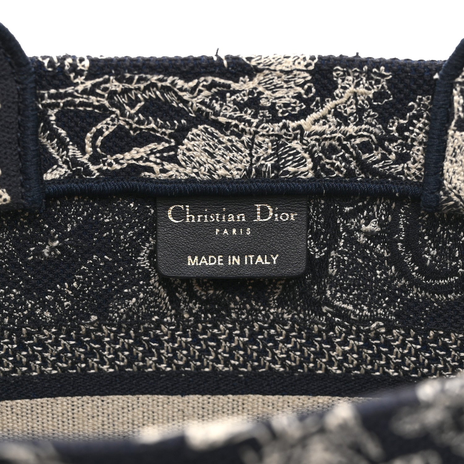 Christian Dior Canvas Embroidered Small Dioriviera Toile De Jouy Book Tote Blue 6 of 10