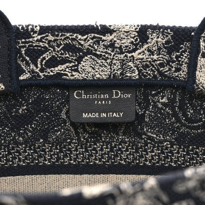 Christian Dior Canvas Embroidered Small Dioriviera Toile De Jouy Book Tote Blue 6 of 10