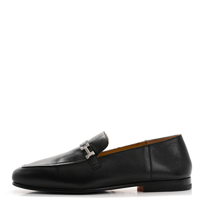 Hermes Goatskin Mens Giovanni Loafer 41 Black 1 of 10