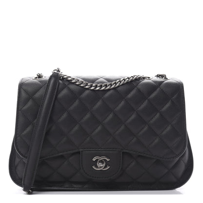 Chanel Lambskin Quilted Large Natural CC Flap Black 1 of 10