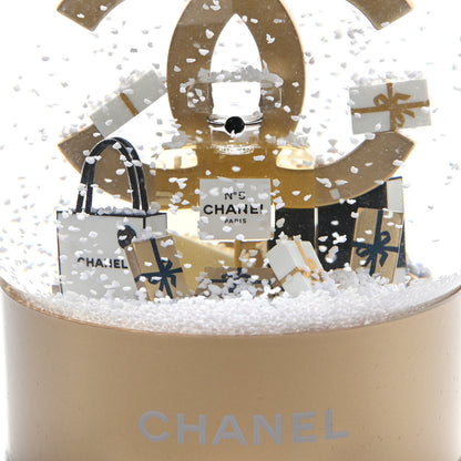 Chanel Glass CC Shopping Bag Snow Globe Gold 5 of 8