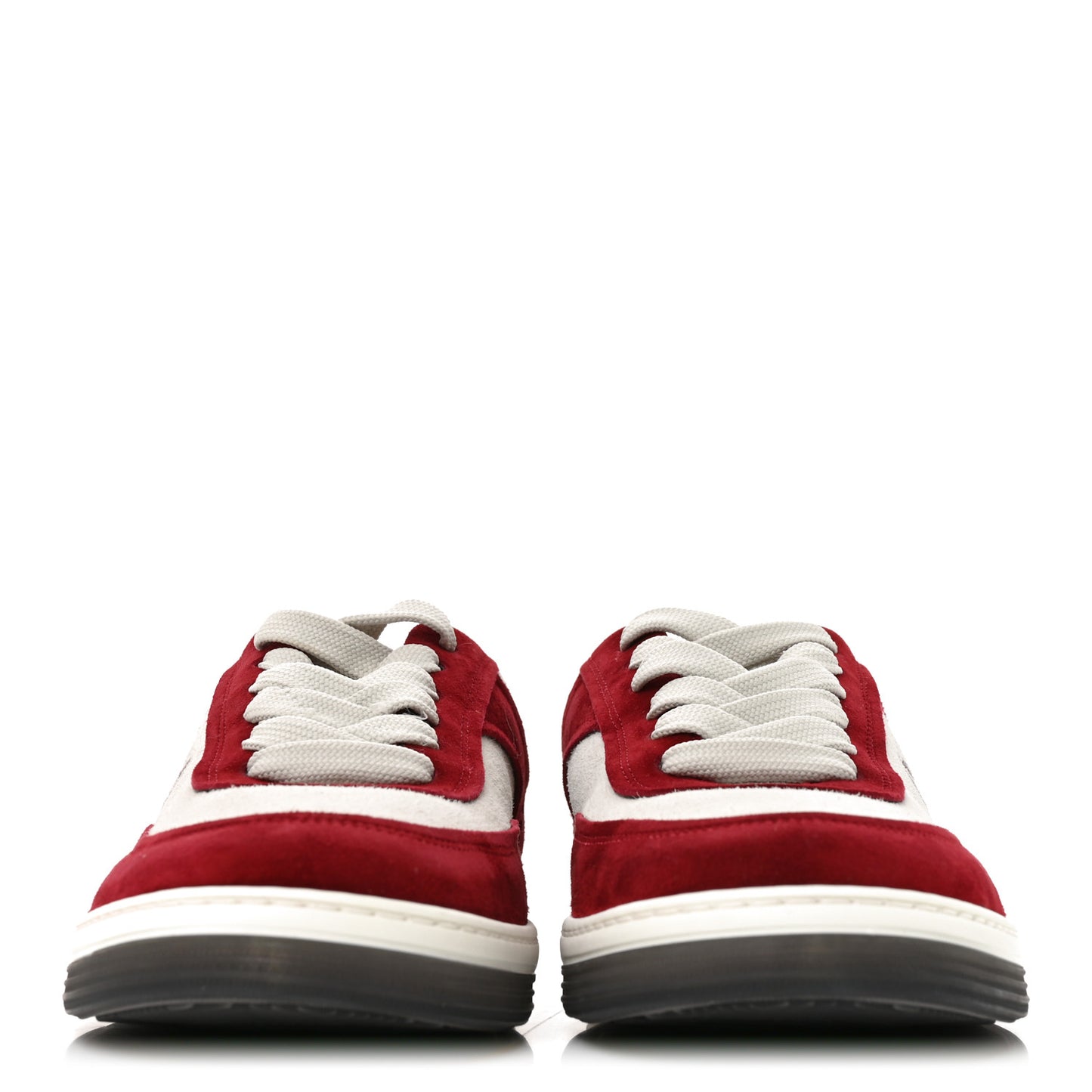 Suede Kidskin Womens CC Sneakers 38.5 Burgundy White