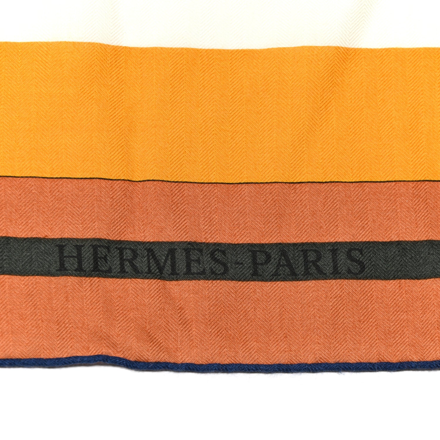 Hermes Cashmere Silk Voitures en Equilibre Shawl 140 Terracotta Mangue Vert Amande 2 of 5
