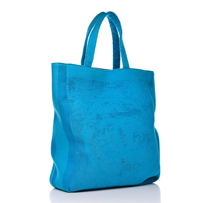 Chanel Terry Cotton CC Beach Tote Towel Set Blue 5 of 12