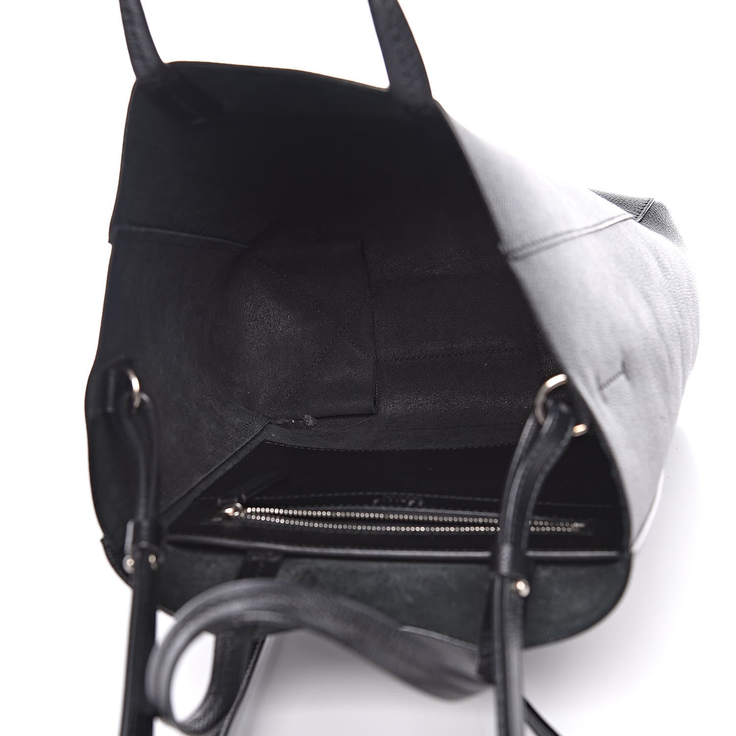 Celine Grained Calfskin Small Vertical Cabas Black 5 of 11