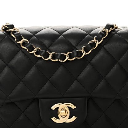 Chanel Lambskin Quilted Mini Square Flap Black 8 of 10