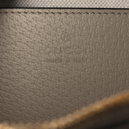 Gucci GG Supreme Monogram Textured Dollar Calfskin Web Ophidia Mini Top Handle Bag Beige Mystic White Oatmeal 6 of 11