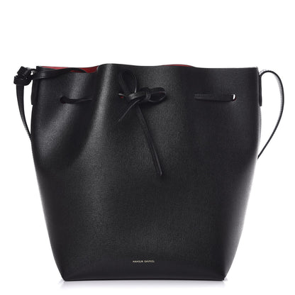 Mansur Gavriel Saffiano Bucket Bag Black Flamma 3 of 7