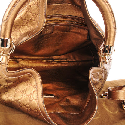 Gucci Metallic Guccissima Large Indy Top Handle Hobo Gold 5 of 7