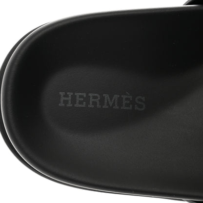 Hermes Calfskin Womens Chypre Sandals 36 Black 7 of 9