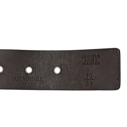 Chanel Calfskin Cross Stitch Grommet Belt 90 36 Brown 3 of 6