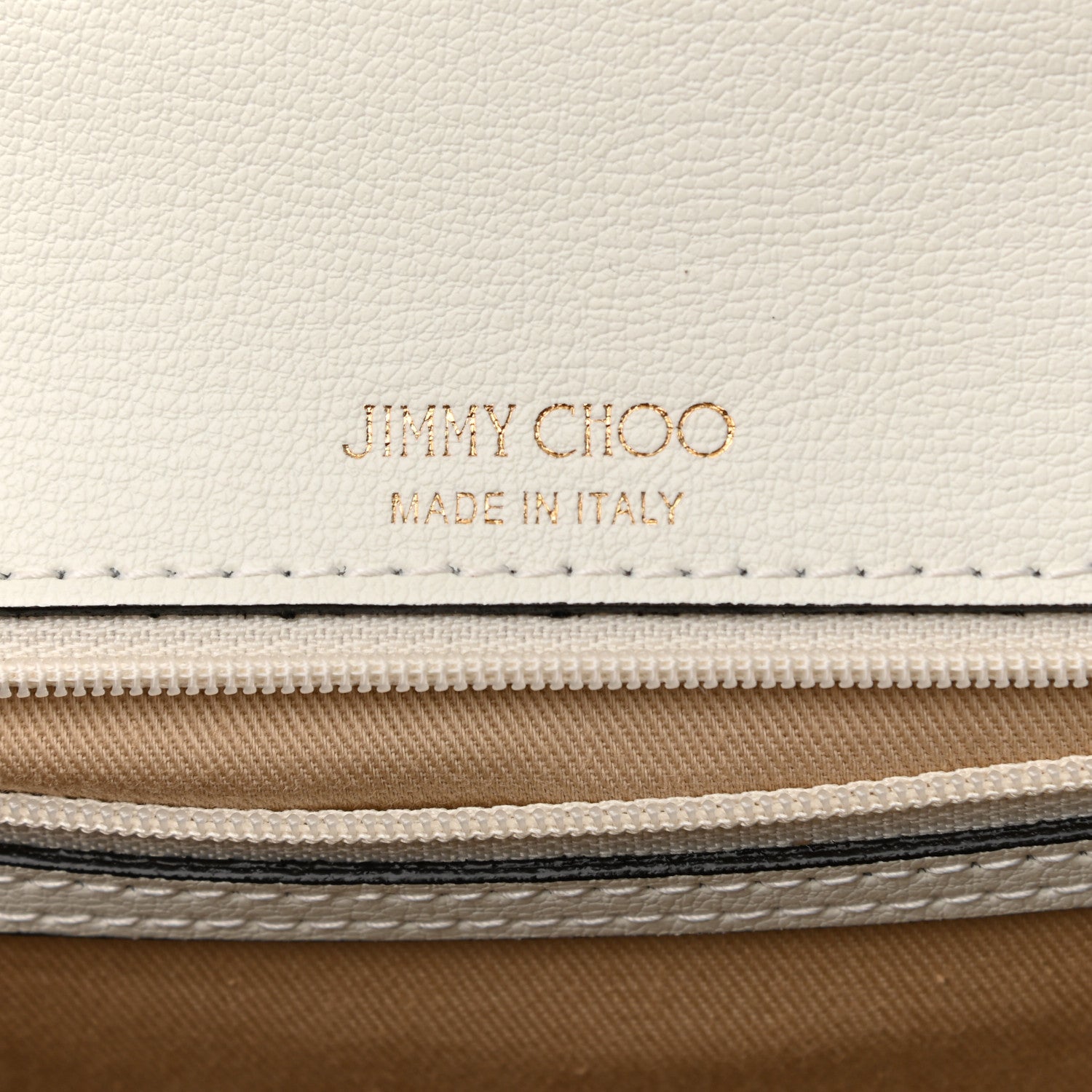 Jimmy Choo Calfskin Snakeskin Embossed Bag White 6 of 10