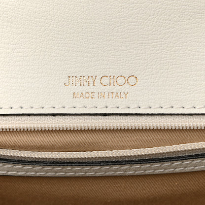 Jimmy Choo Calfskin Snakeskin Embossed Bag White 6 of 10