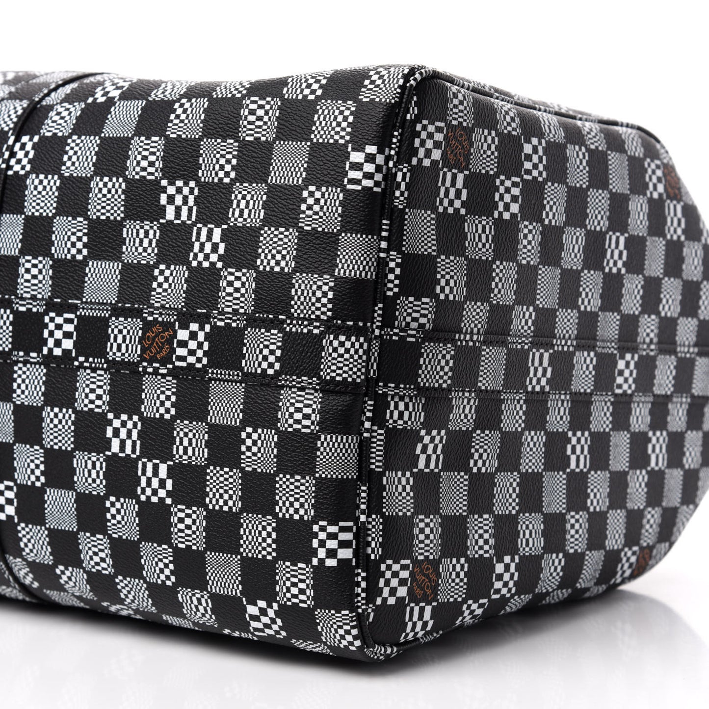 Damier Distorted Keepall Bandouliere 50 Black White