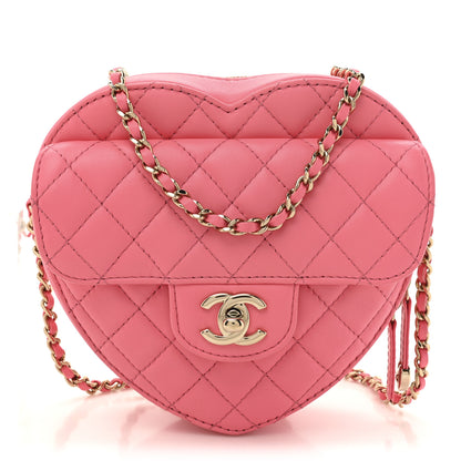 Chanel Lambskin Quilted CC In Love Heart Bag Pink 1 of 10