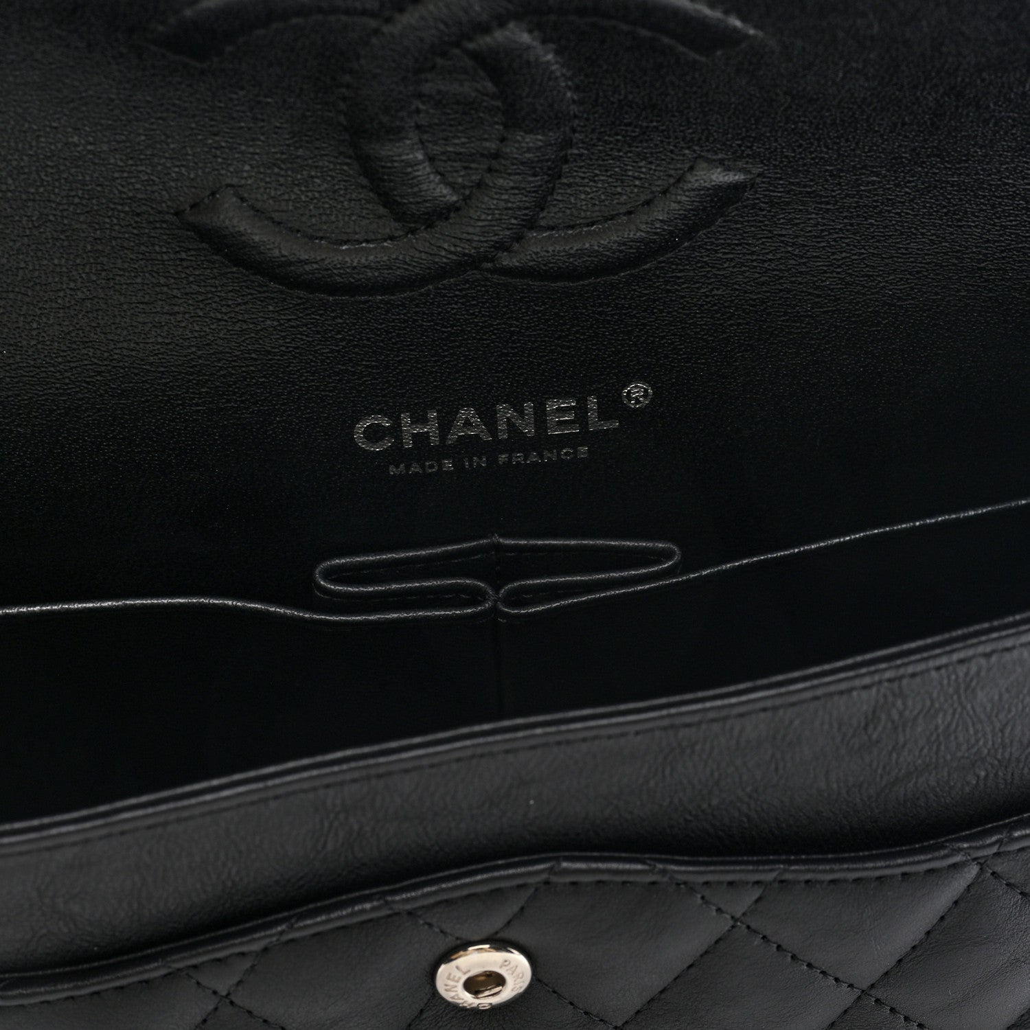 Chanel Crumpled Calfskin Quilted Medium Double Flap So Black 6 of 10