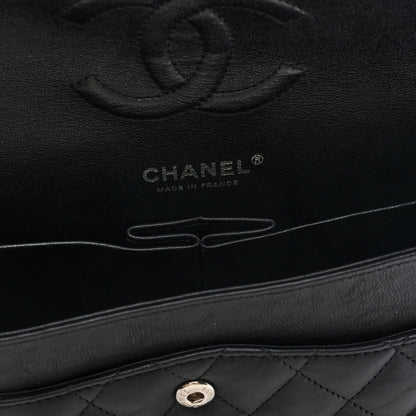 Chanel Crumpled Calfskin Quilted Medium Double Flap So Black 6 of 10