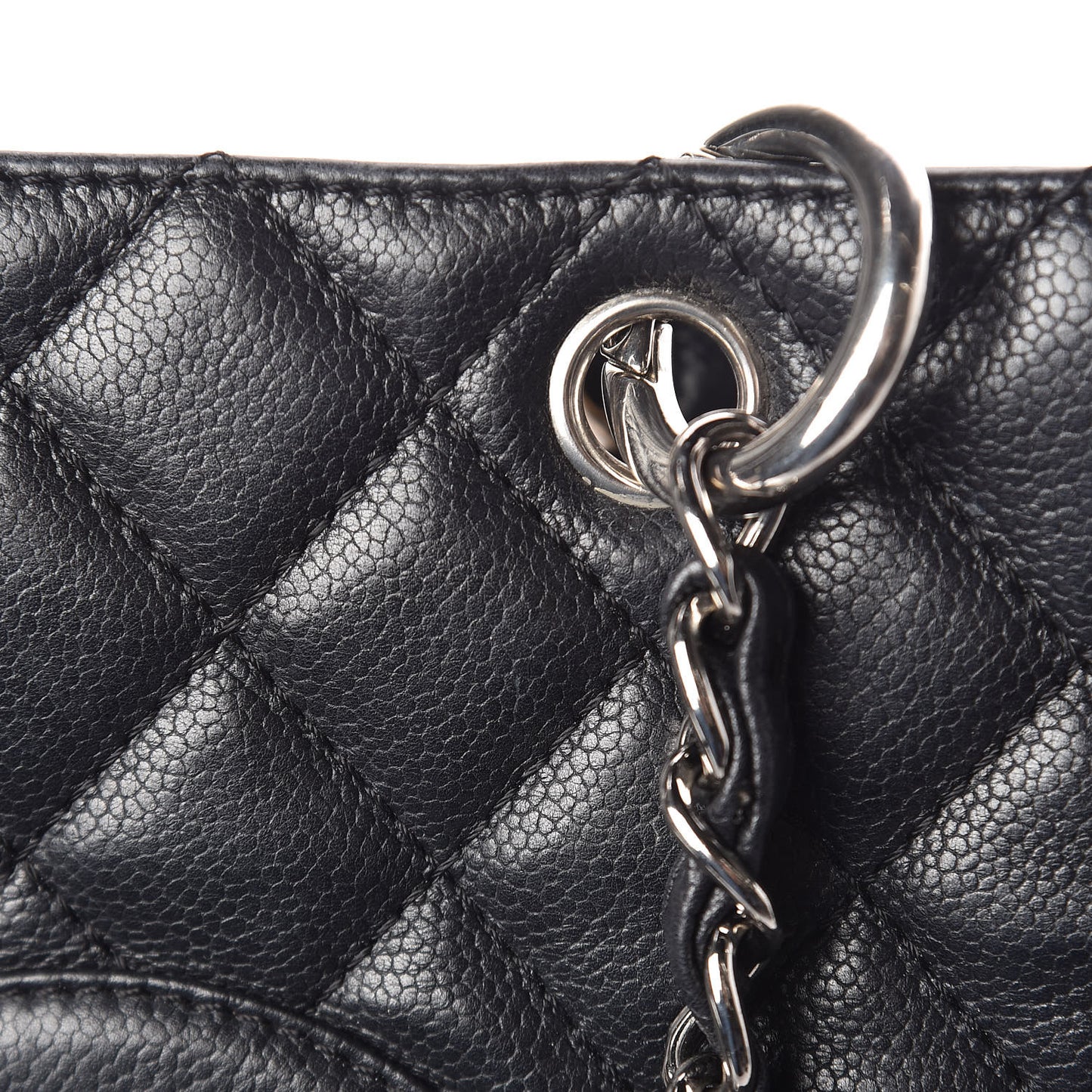 Caviar Quilted Grand Shopping Tote GST Black