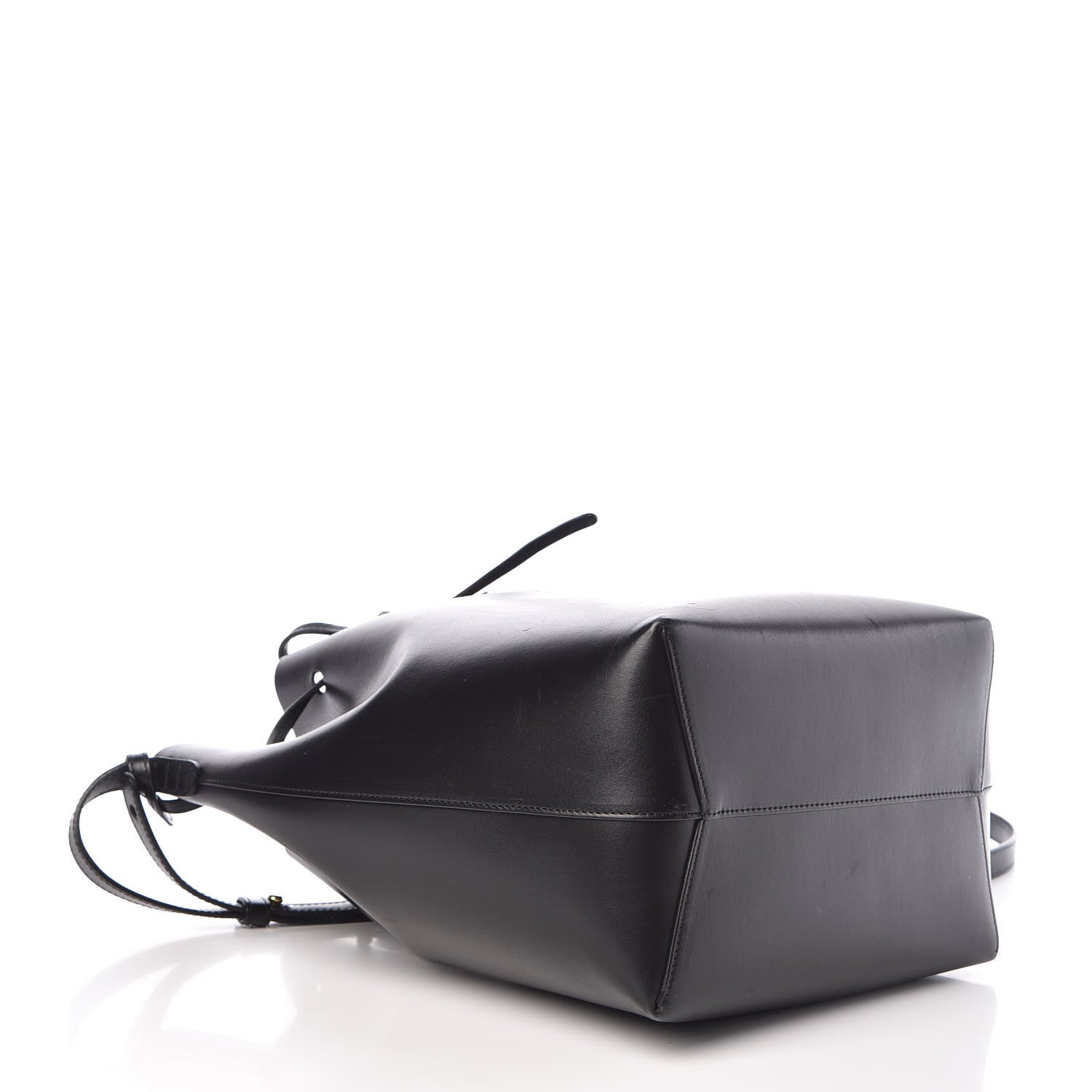 Mansur Gavriel Vegetable Tanned Calfskin Bucket Bag Black Flamma 5 of 12