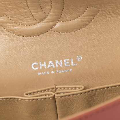 Chanel Glazed Lambskin Quilted Medium Double Flap Bijoux Chain Dark Orange 5 of 9